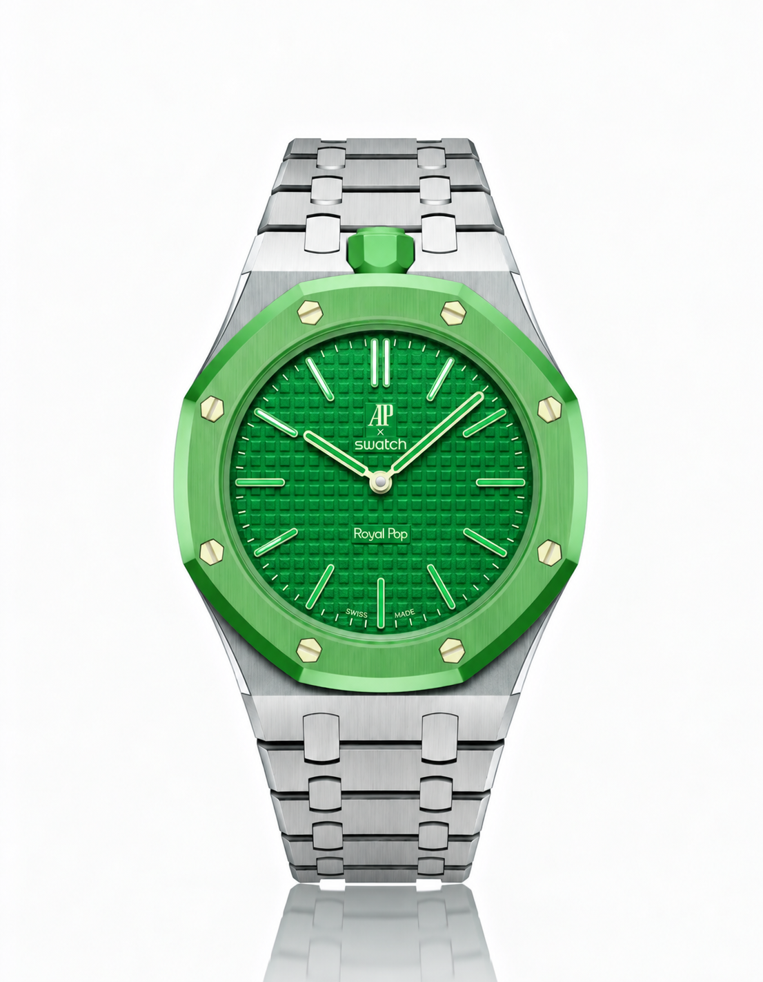 Stainless Steel Strap & Case For AP x Swatch Royal Pop - 12 o'clock