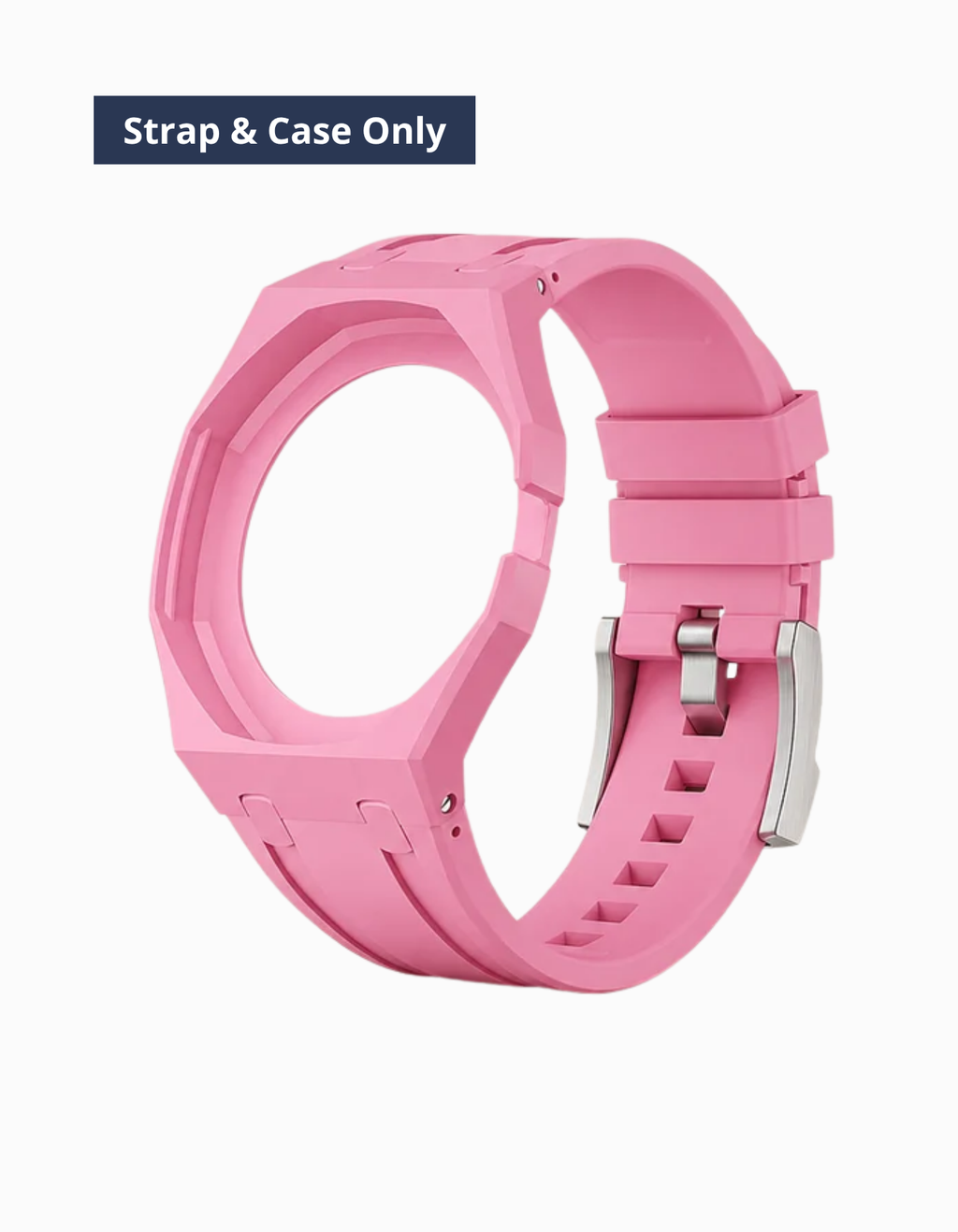 Rubber Strap & Case For AP x Swatch Royal Pop Otg Roz - Pink
