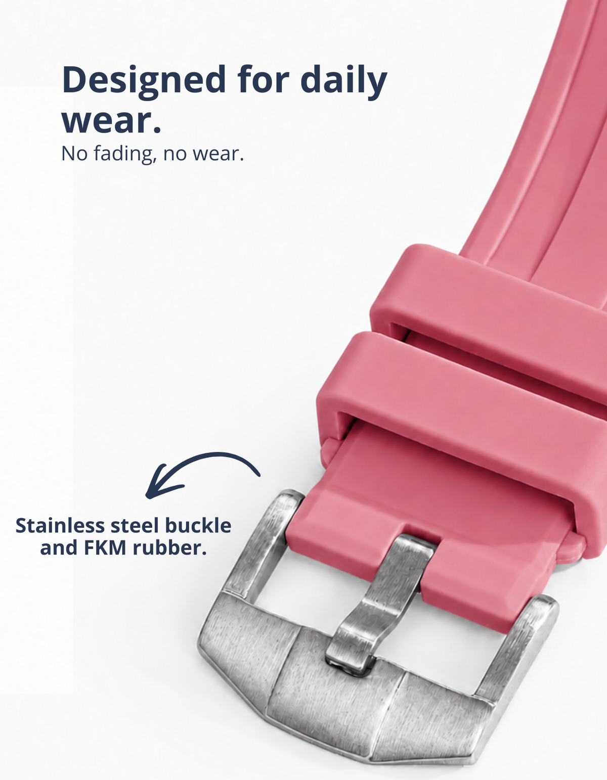 Rubber Strap & Case For AP x Swatch Royal Pop Otg Roz - Pink