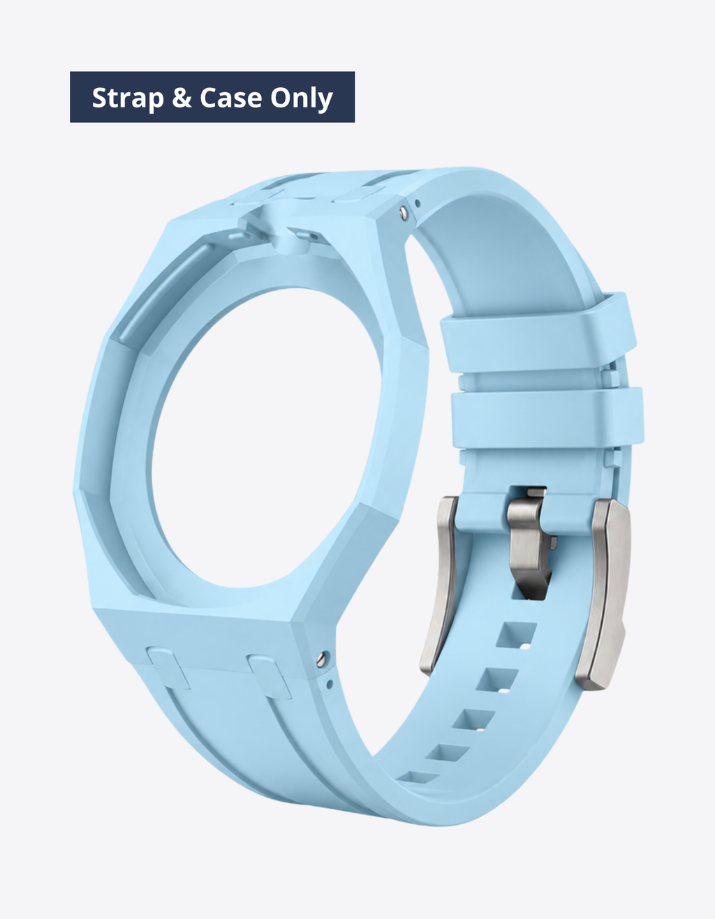 Rubber Strap & Case For AP x Swatch Royal Pop Blaue Acht - Light Blue