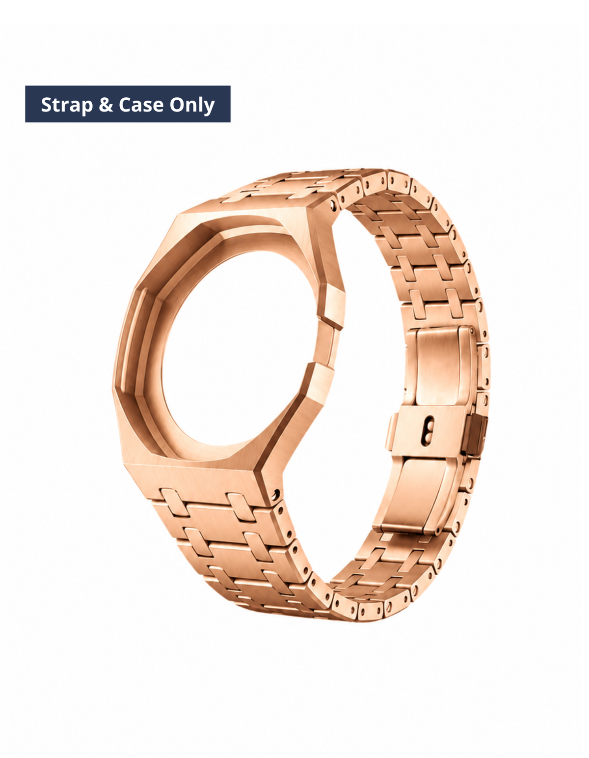 Rose Gold Stainless Steel Strap & Case For AP x Swatch Royal Pop - 3 o'clock