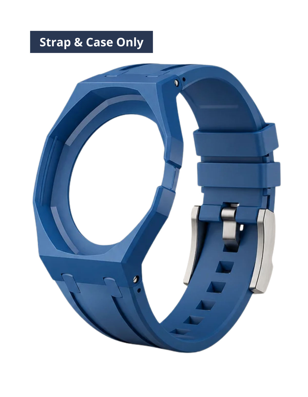 Rubber Strap & Case For AP x Swatch Royal Pop Lan Ba- Blue