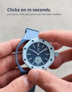 Rubber Strap & Case For AP x Swatch Royal Pop Lan Ba- Blue