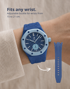 Rubber Strap & Case For AP x Swatch Royal Pop Lan Ba- Blue