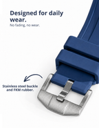 Rubber Strap & Case For AP x Swatch Royal Pop Lan Ba- Blue