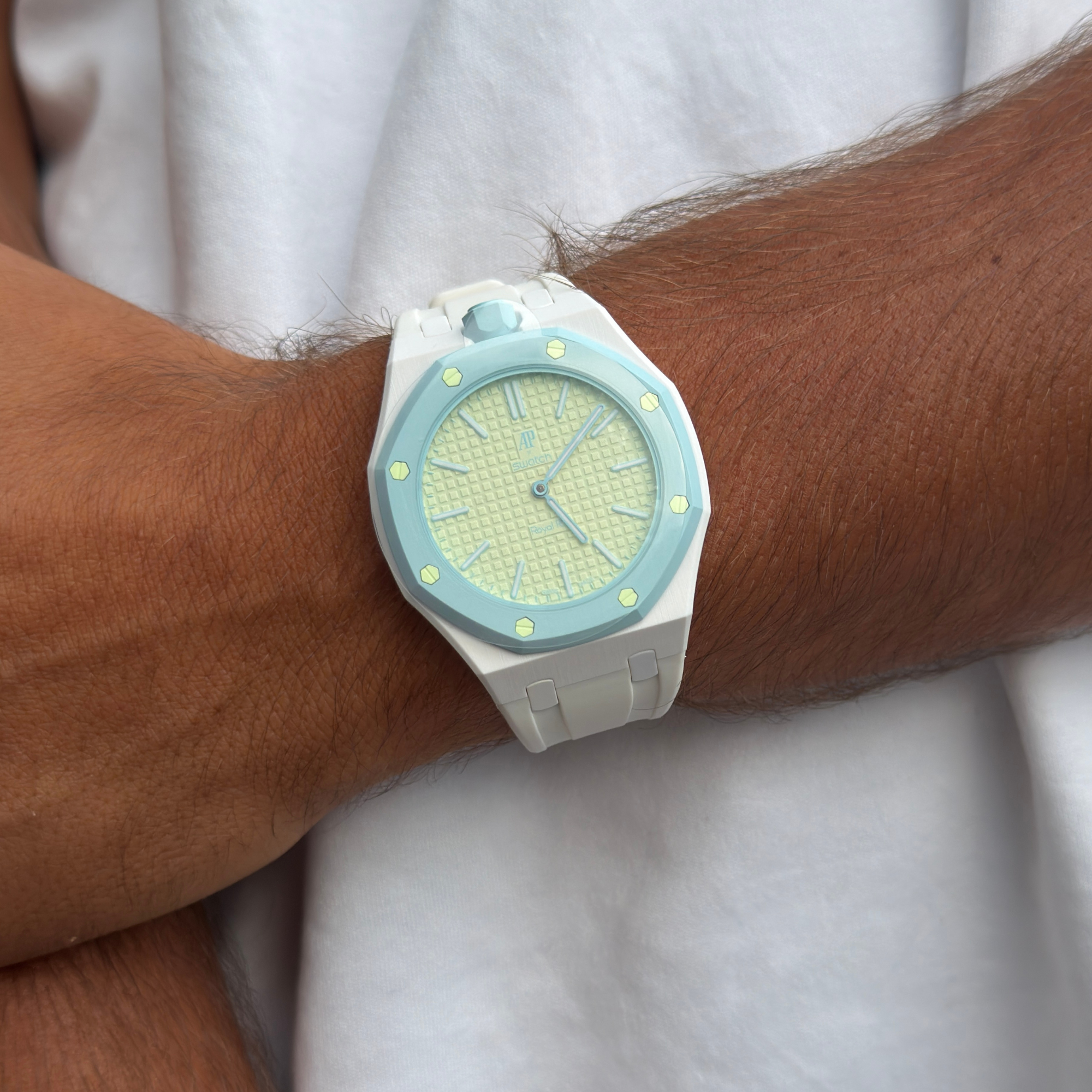 Rubber Strap & Case For AP x Swatch Royal Pop - White