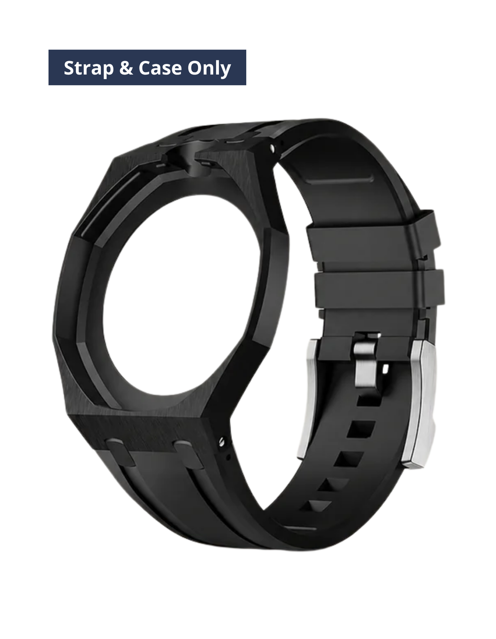 Rubber Strap & Case For AP x Swatch Royal Pop Ocho Negro - Black