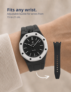 Rubber Strap & Case For AP x Swatch Royal Pop Ocho Negro - Black