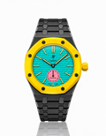 Black Stainless Steel Strap & Case For AP x Swatch Royal Pop - 3 o'clock