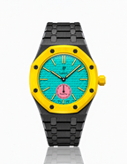 Black Stainless Steel Strap & Case For AP x Swatch Royal Pop - 3 o'clock