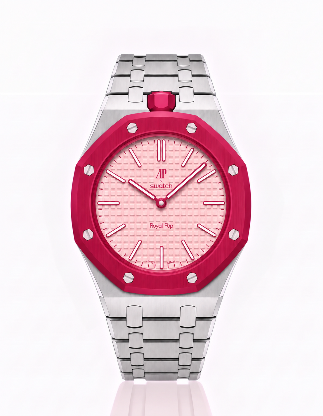 Stainless Steel Strap & Case For AP x Swatch Royal Pop - 12 o'clock