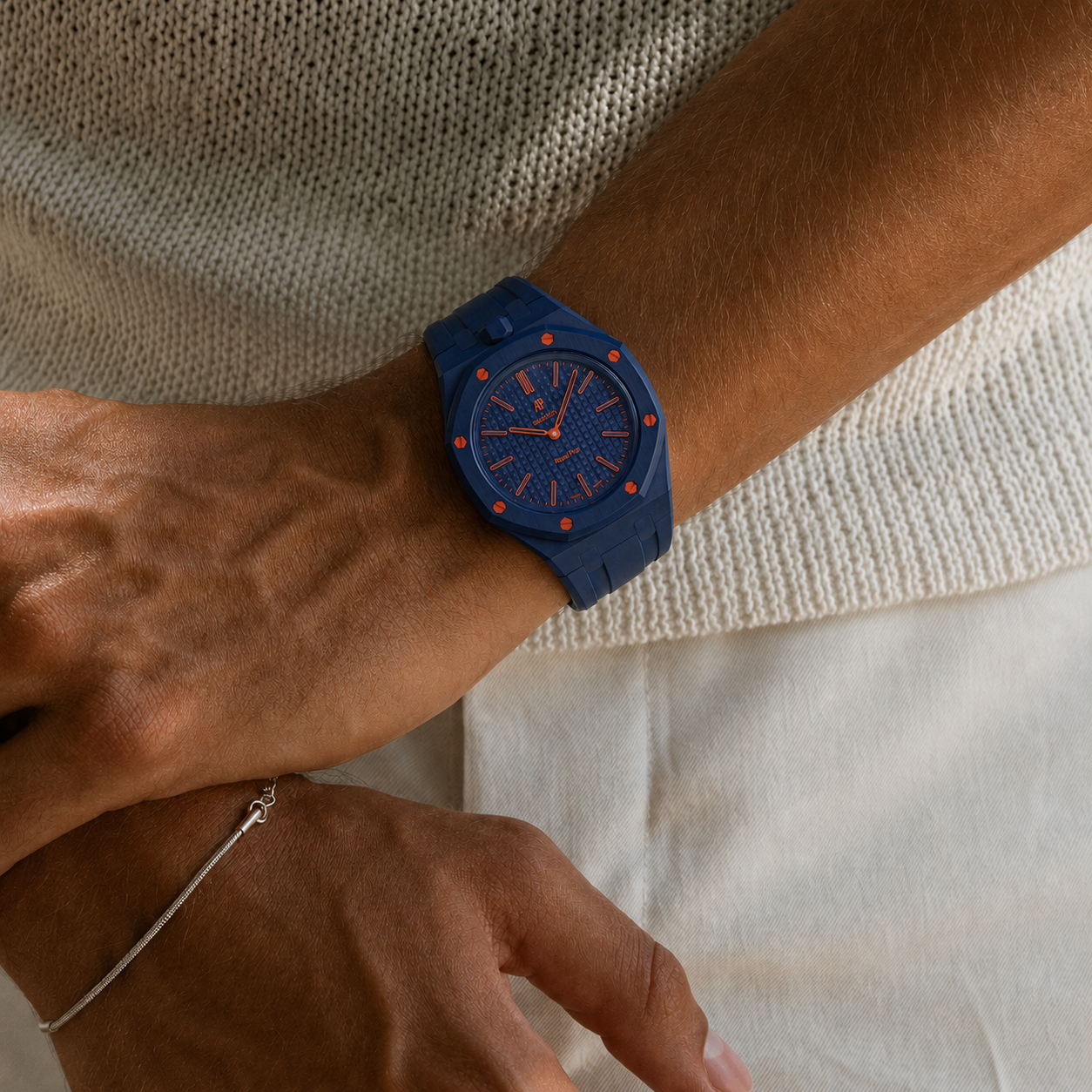 Rubber Strap & Case For AP x Swatch Royal Pop - Dark Blue