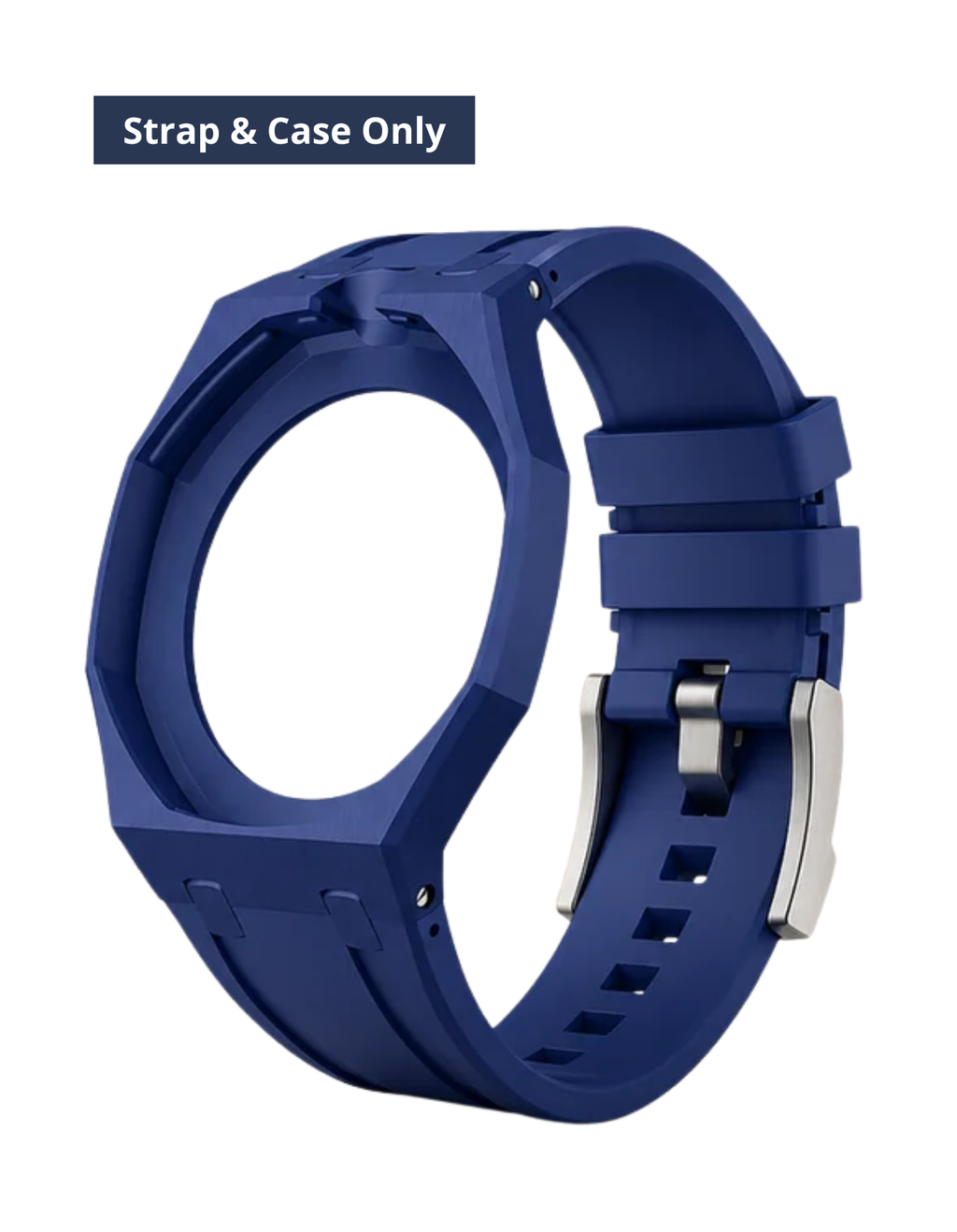 Rubber Strap & Case For AP x Swatch Royal Pop Orenji Hachi - Dark Blue