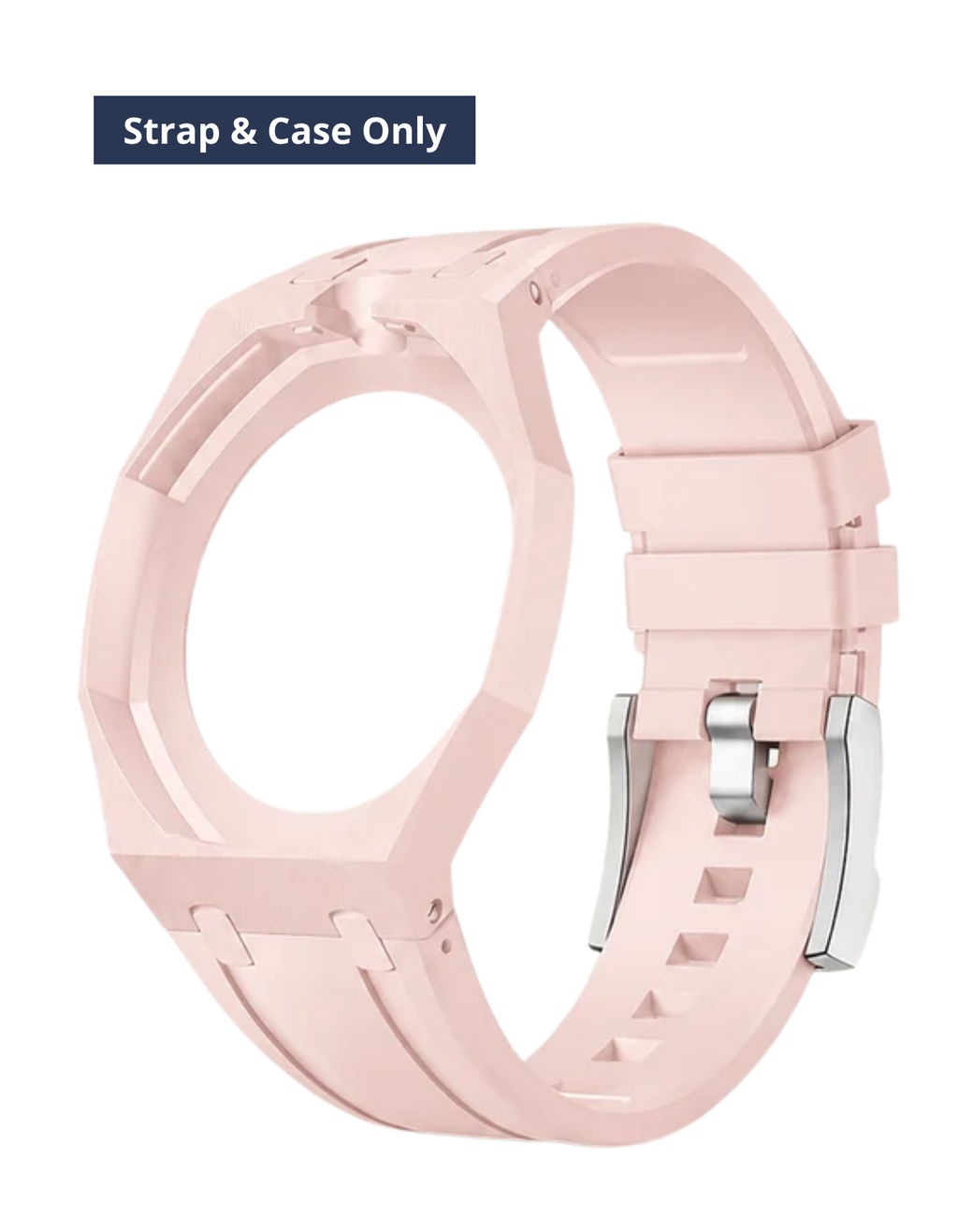Rubber Strap & Case For AP x Swatch Royal Pop Otto Rosso - Pink