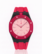 Black Stainless Steel Case + Red FKM Rubber For AP x Swatch Royal Pop - 12 o'clock