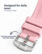 Rubber Strap & Case For AP x Swatch Royal Pop Otto Rosso - Pink