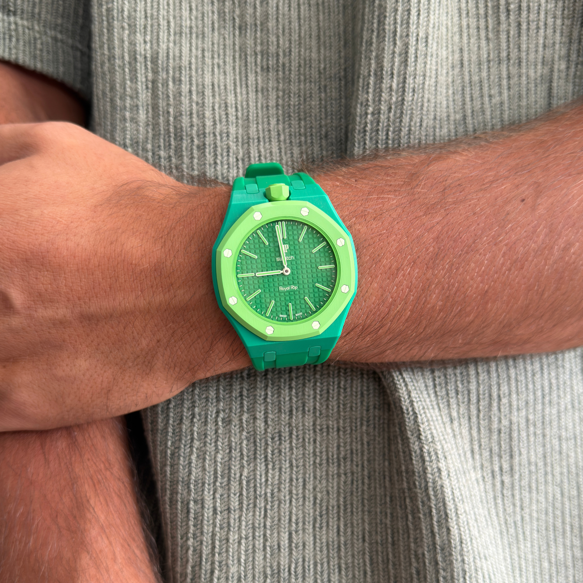 Rubber Strap & Case For AP x Swatch Royal Pop - Green