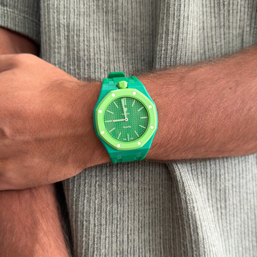 Rubber Strap & Case For AP x Swatch Royal Pop - Green