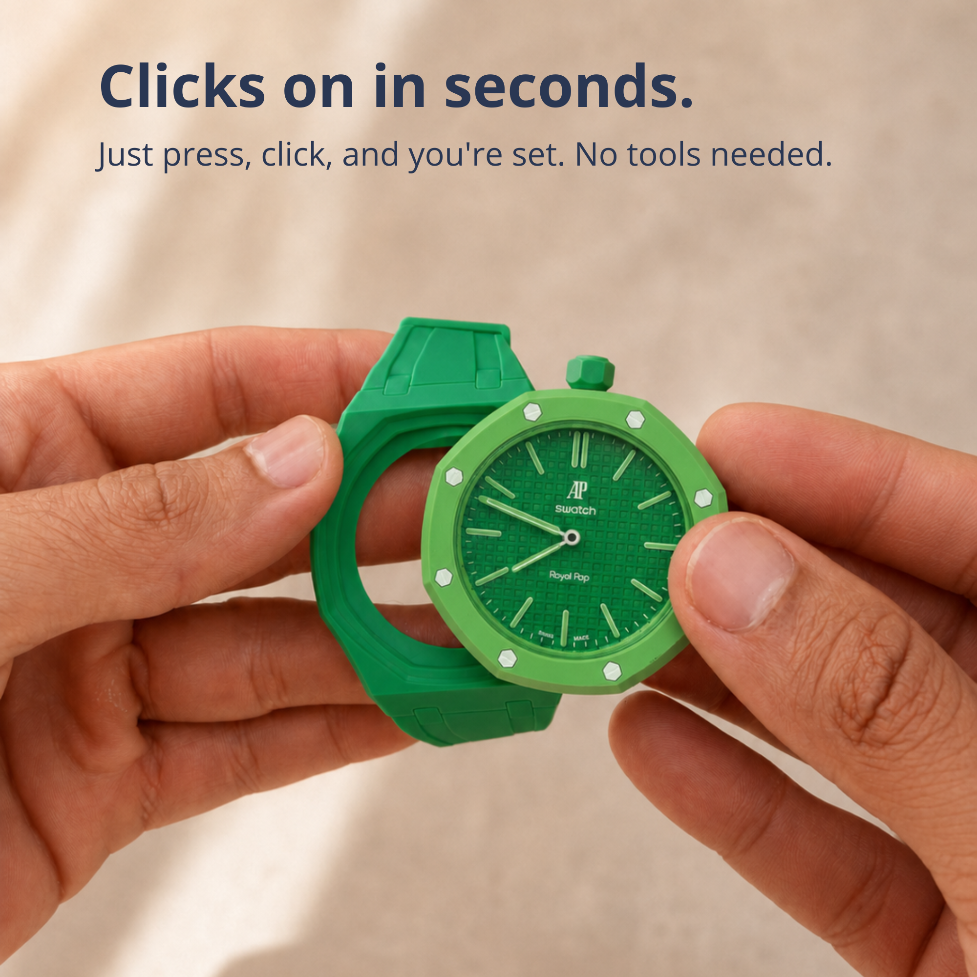 Rubber Strap & Case For AP x Swatch Royal Pop - Green