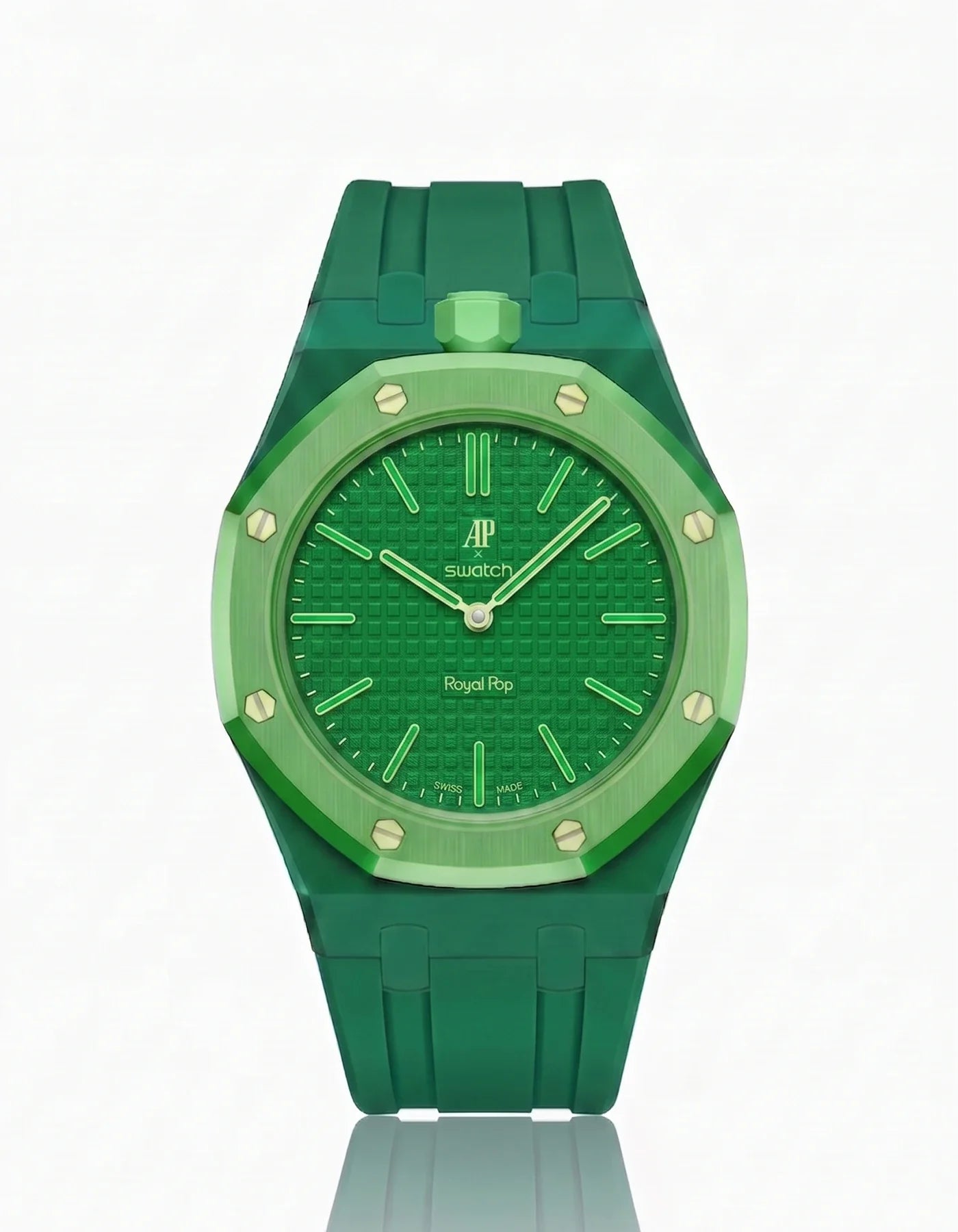 Rubber Strap & Case For AP x Swatch Royal Pop - Green