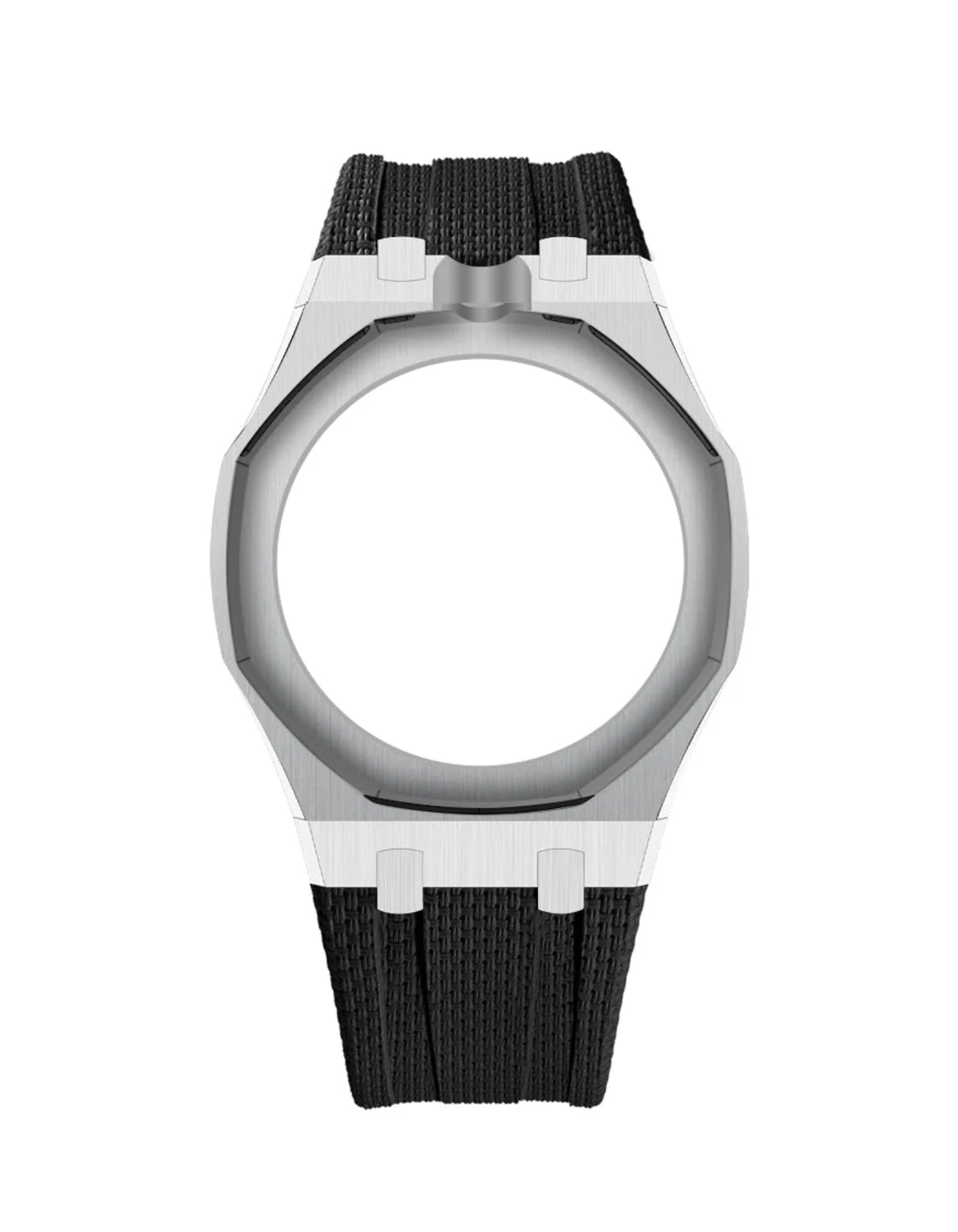 Stainless Steel Case + Black FKM Rubber For AP x Swatch Royal Pop - 12 o'clock
