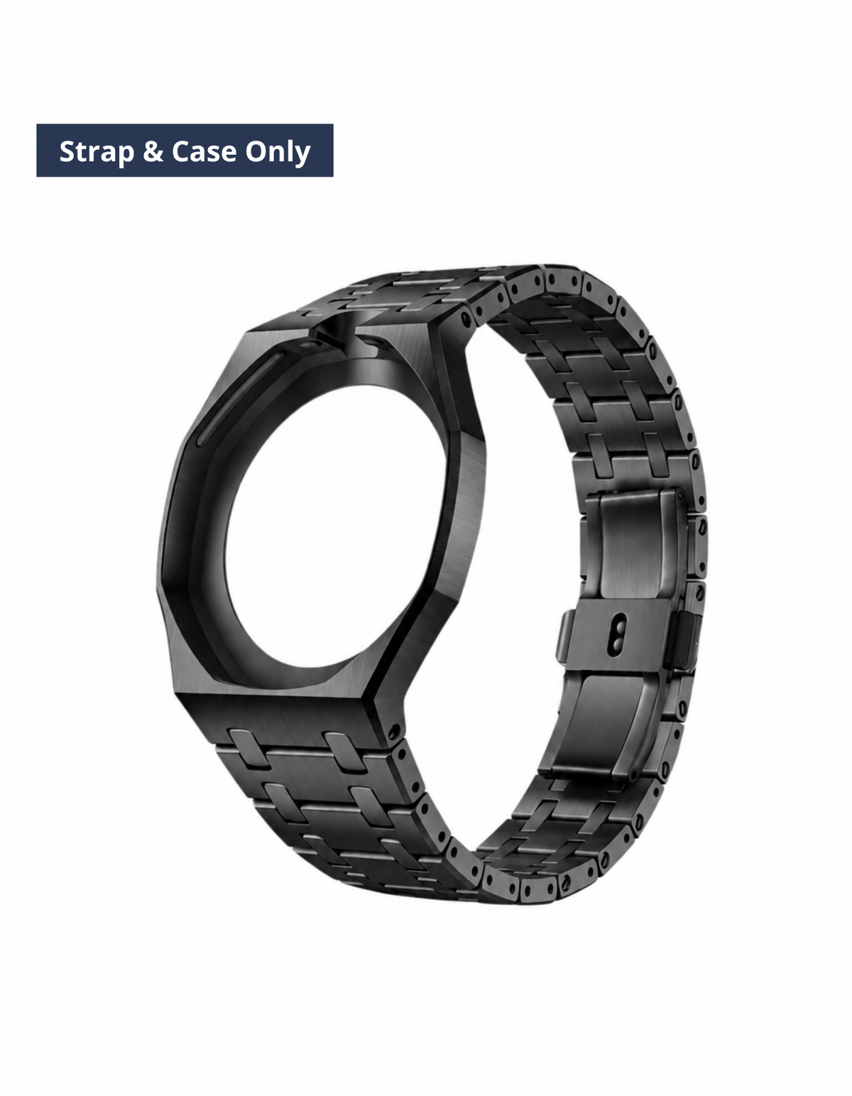 Black Stainless Steel Strap & Case For AP x Swatch Royal Pop - 12 o'clock