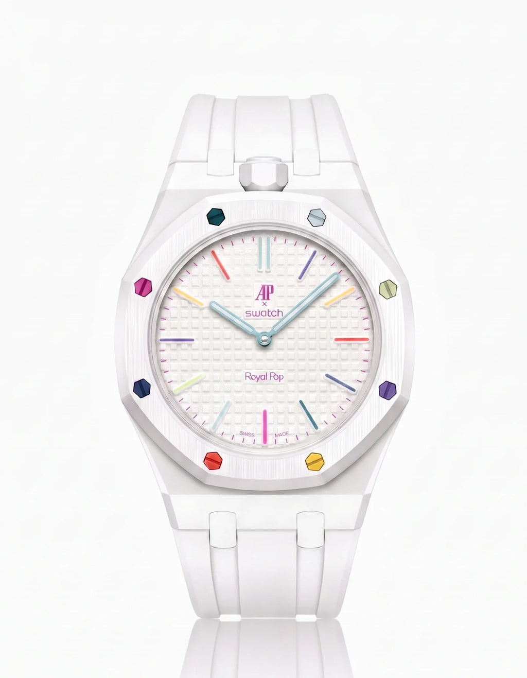 Rubber Strap & Case For AP x Swatch Royal Pop - White