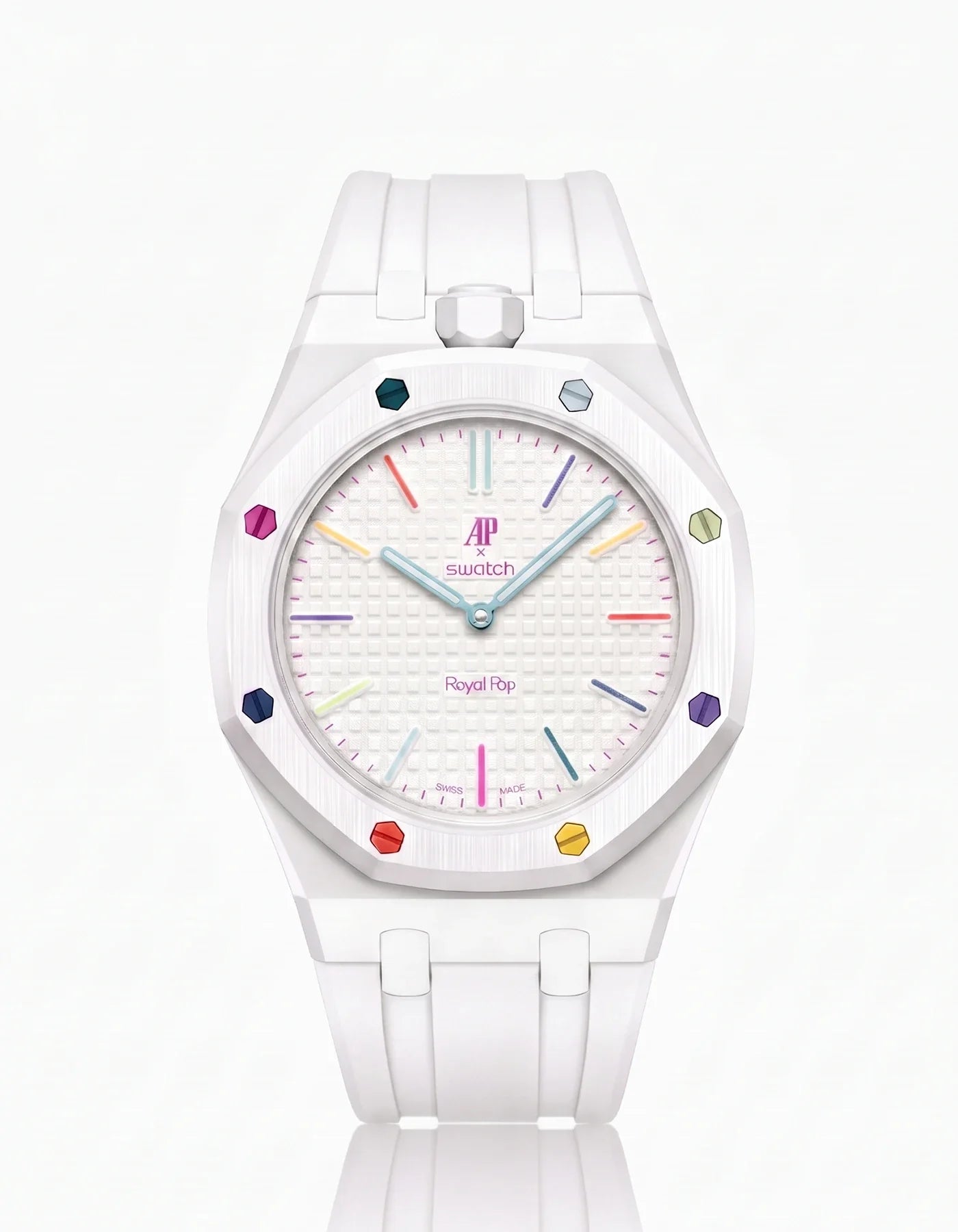 Rubber Strap & Case For AP x Swatch Royal Pop - White