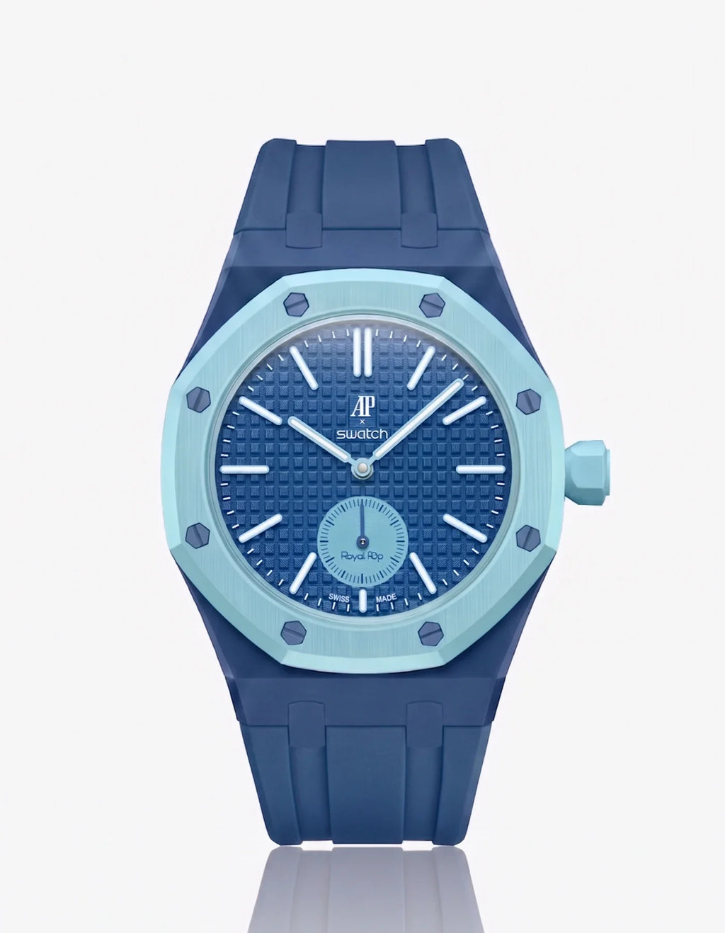 Rubber Strap & Case For AP x Swatch Royal Pop - Blue