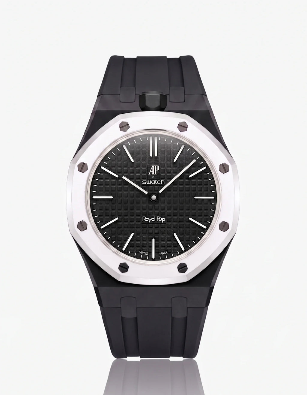 Rubber Strap & Case For AP x Swatch Royal Pop - Black