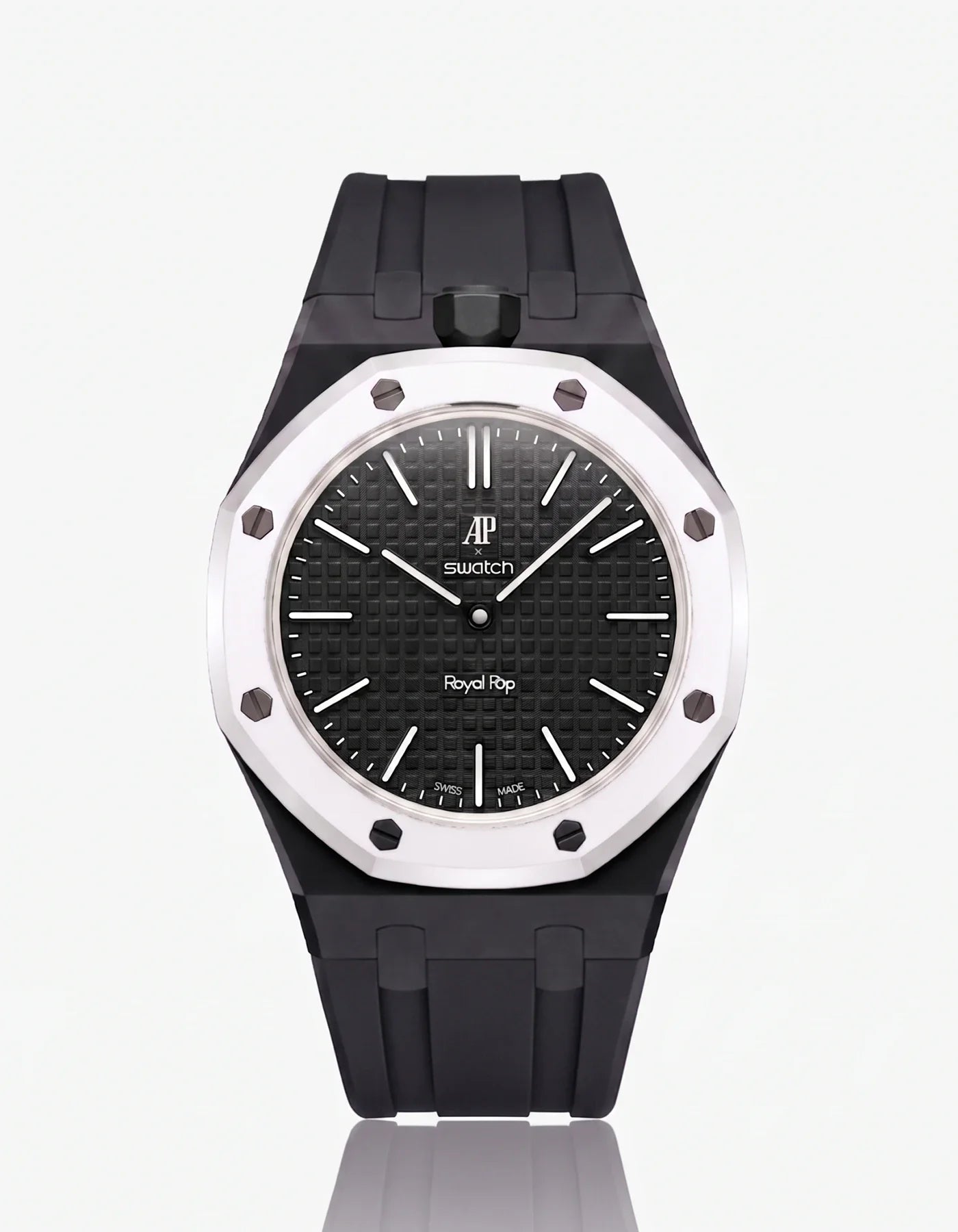 Rubber Strap & Case For AP x Swatch Royal Pop - Black