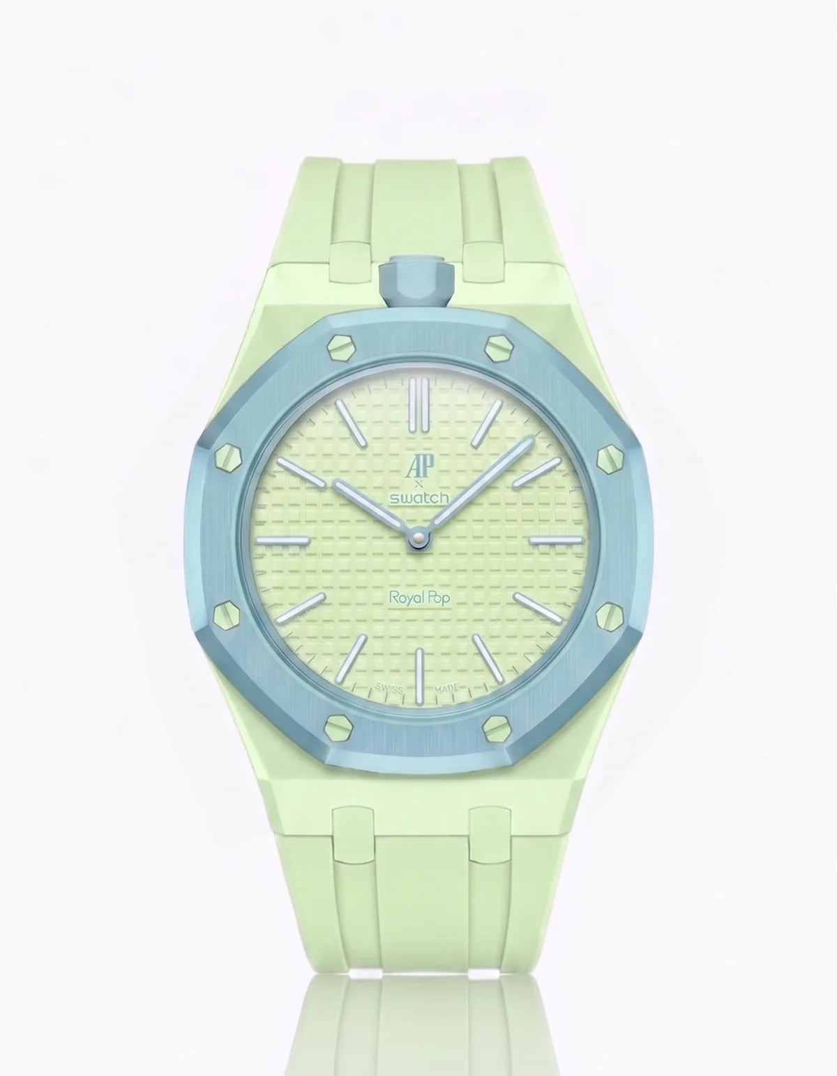 Rubber Strap & Case For AP x Swatch Royal Pop Blaue Acht - Mint