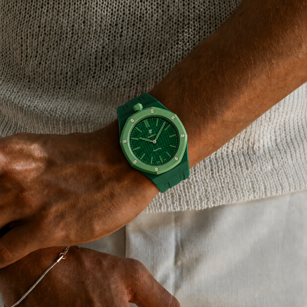 Rubber Strap & Case For AP x Swatch Royal Pop - Green