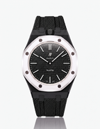 Black Stainless Steel Case + Black FKM Rubber For AP x Swatch Royal Pop - 12 o'clock