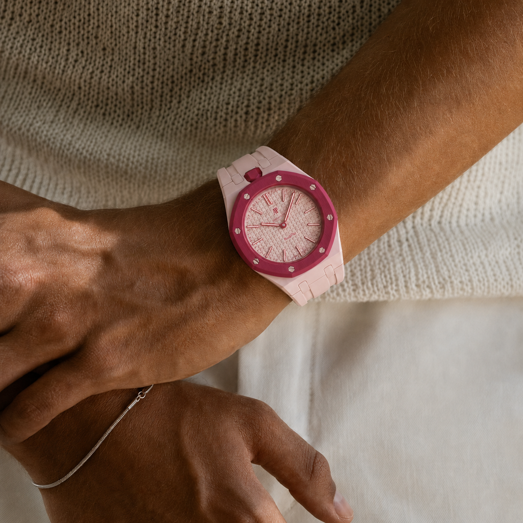 Rubber Strap & Case For AP x Swatch Royal Pop - Pink