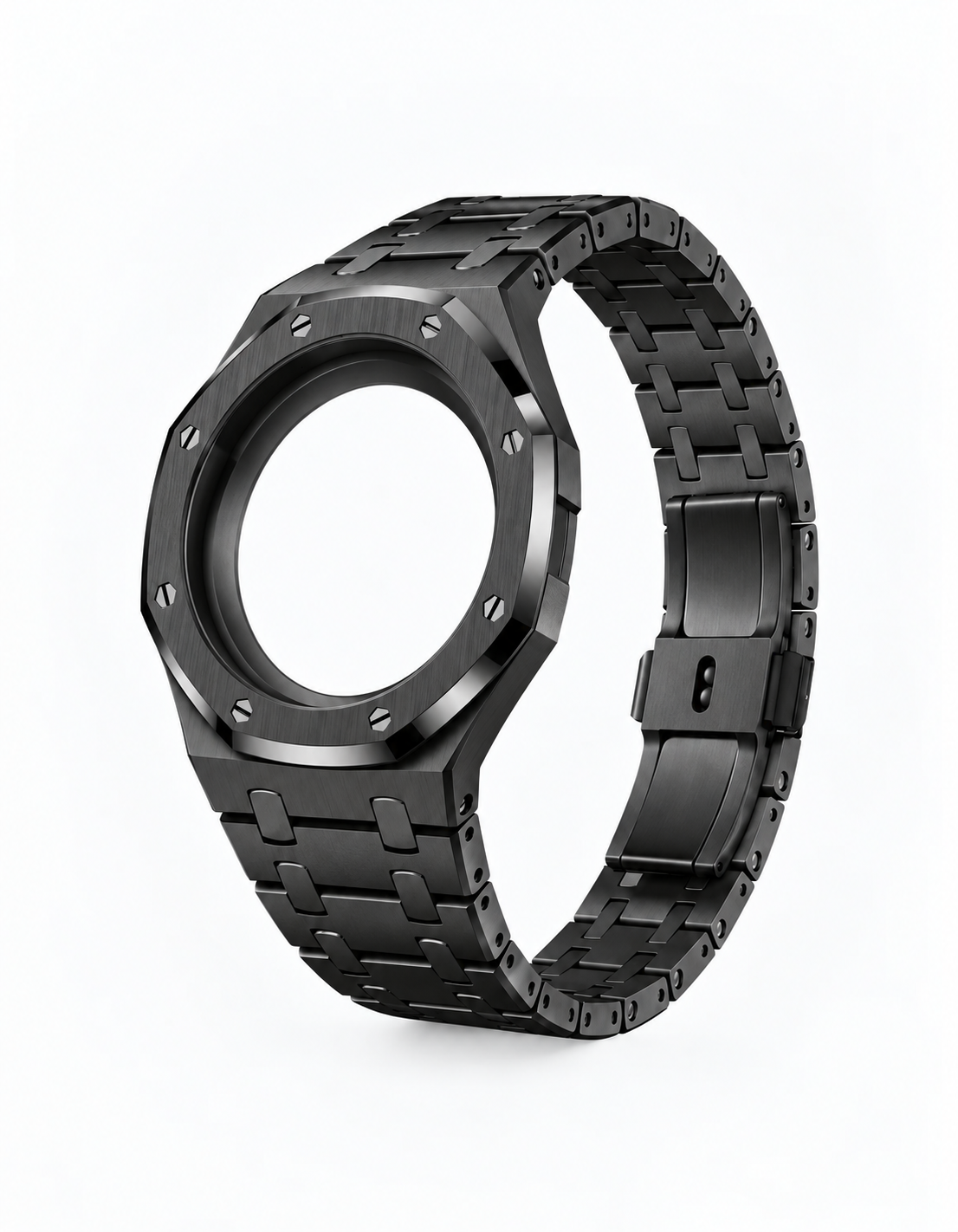 Full Frame Black Stainless Steel Strap for Royal Pop - 3 o'clock