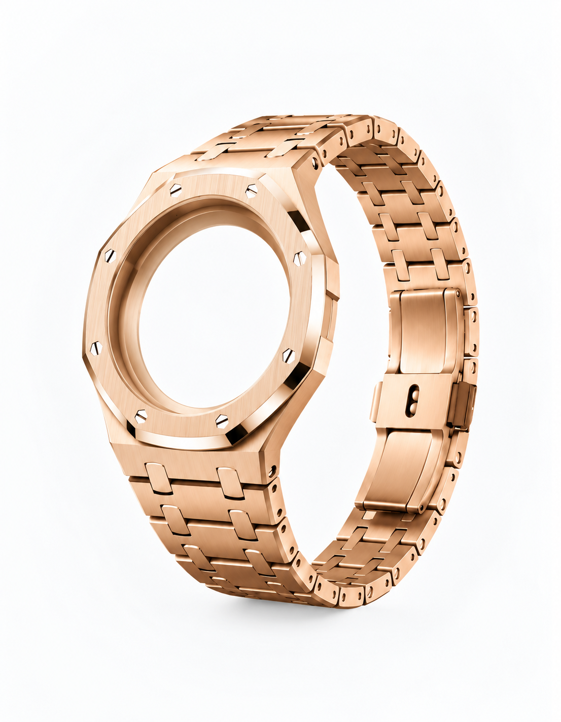 Full Frame Rose Gold Stainless Steel Strap for Royal Pop - 3 o'clock